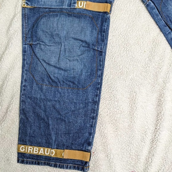 Marithe Francois Girbaud Blue Relaxed Jeans with Reflective Strips - Picture 4 of 16